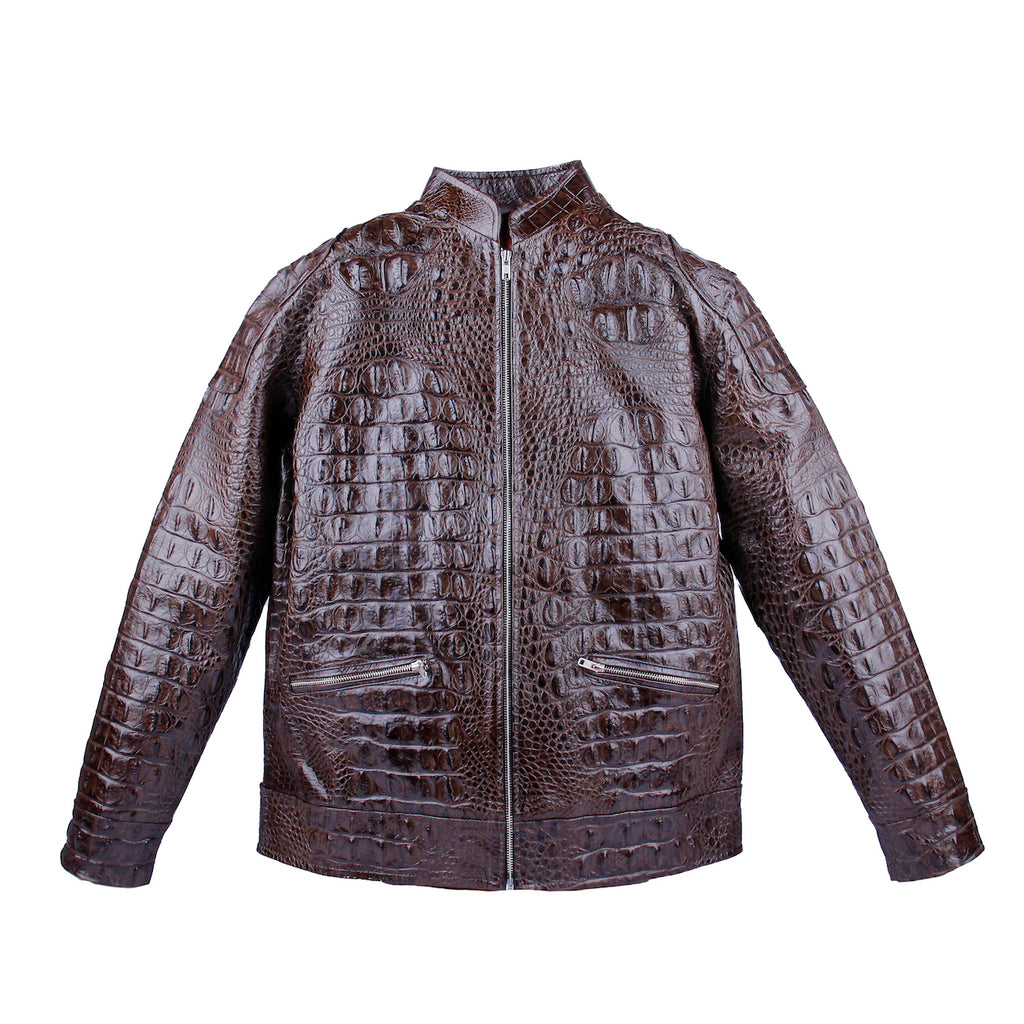 Crocodile leather jacket