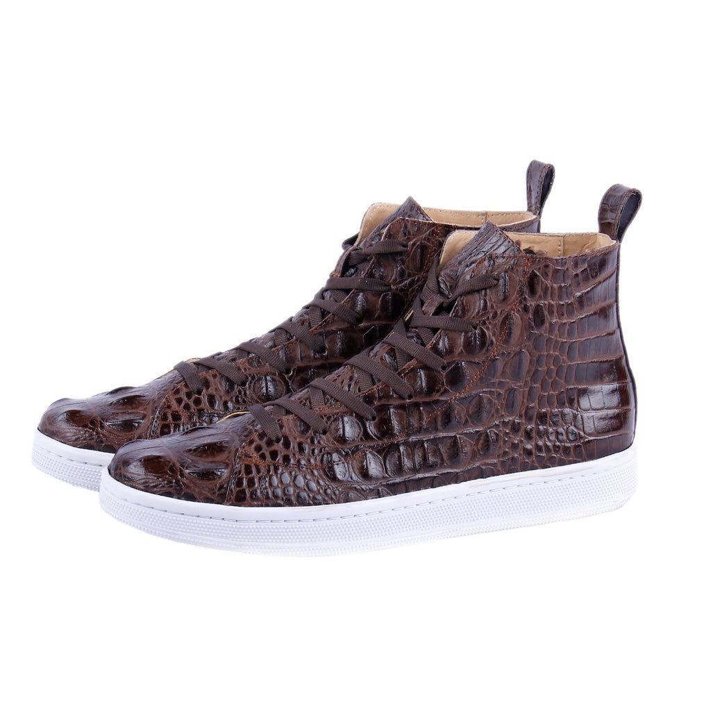 dark brown top sneakers