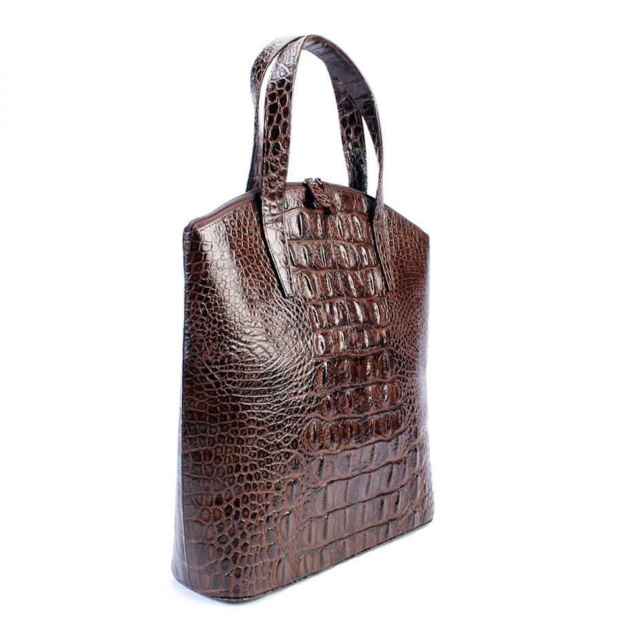 Dark Brown Magnolia Tote Bag