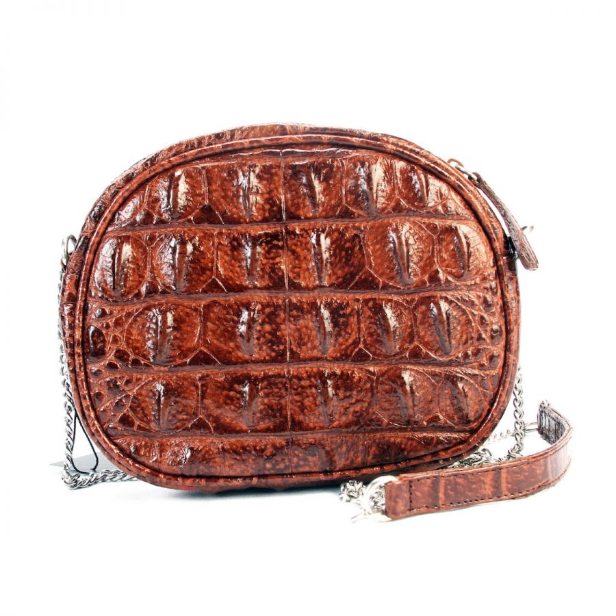 light brown night chain round mini handbag