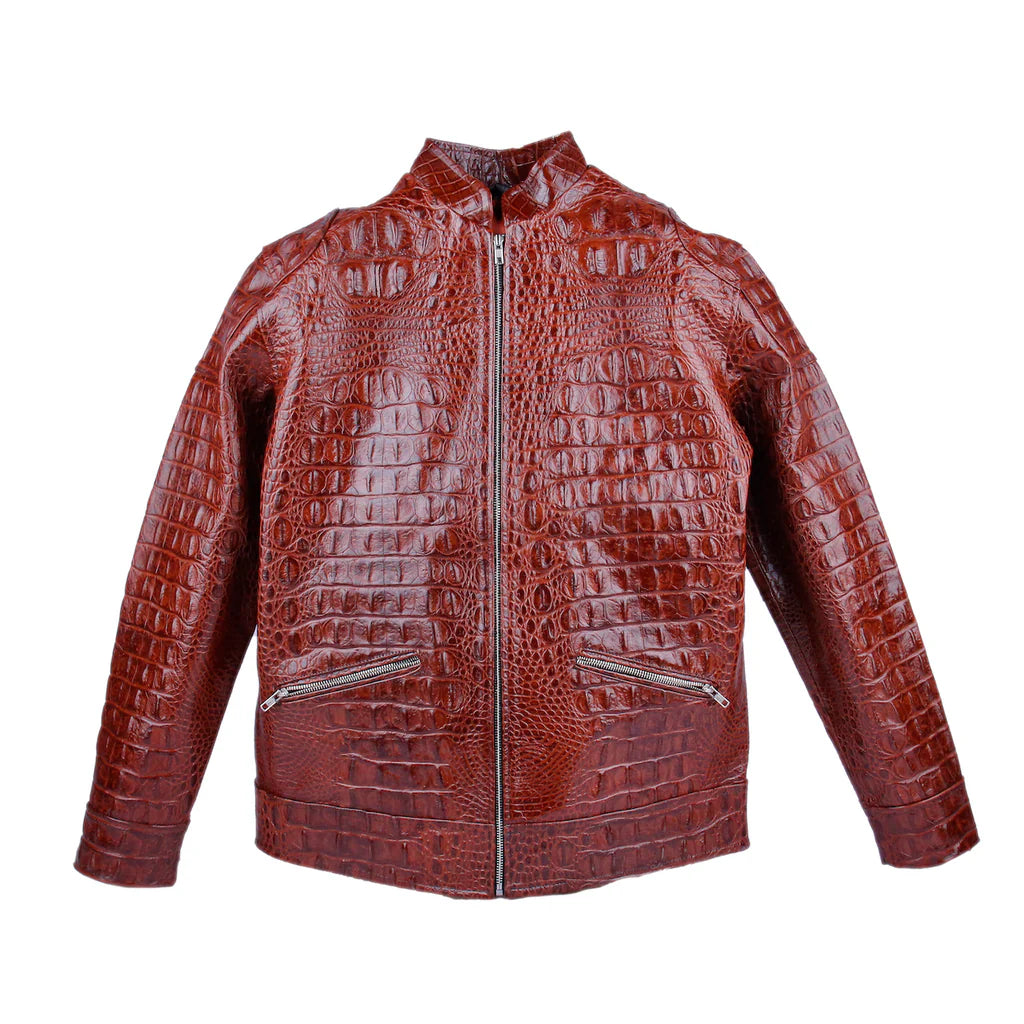 crocodile leather jacket