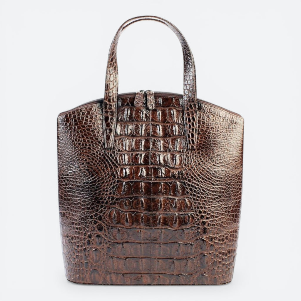 Dark Brown Magnolia Tote Bag