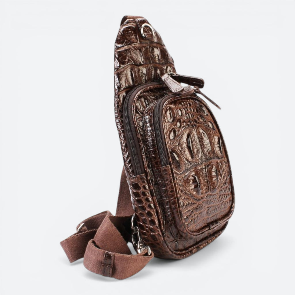 Nowhere Backpack Bag | Crocodile Leather Design Bag