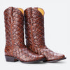 VEARI Buitre Western Boots in brown Sea Bass genuine leather with full leather lining and sole.