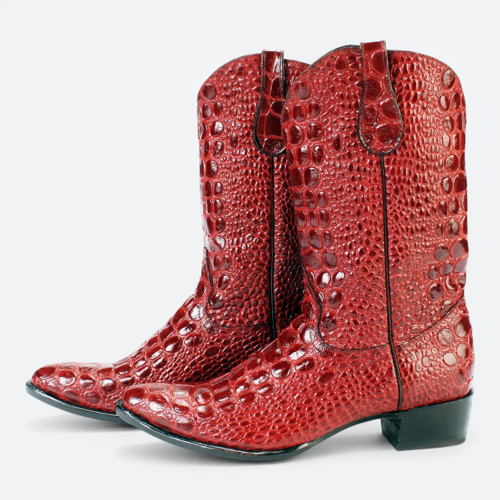 VEARIS red sea turtle genuine leather western boots with full leather lining and sole.