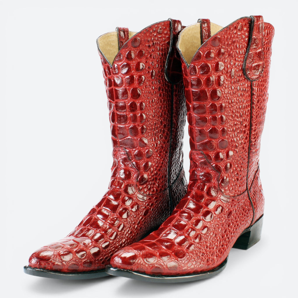 VEARI red sea turtle genuine leather western boots with full leather lining and sole.