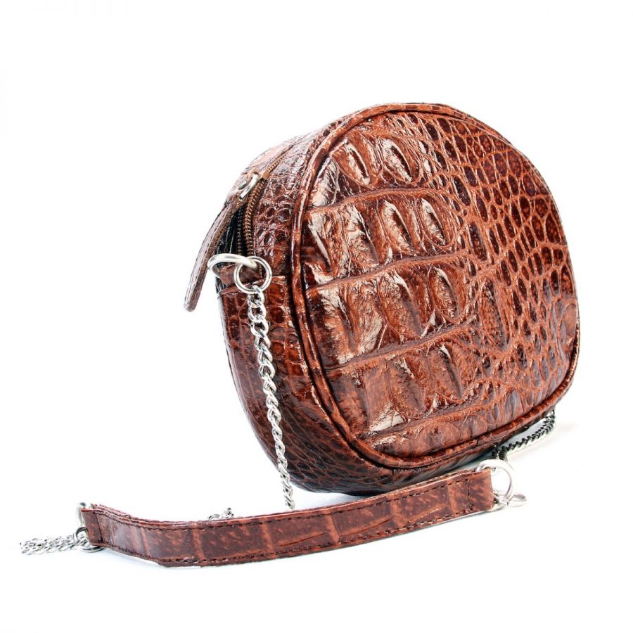 light brown crocodile handbag
