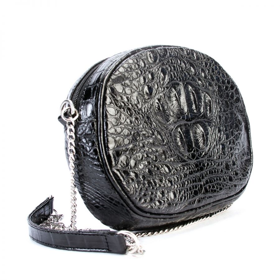 Crocodile Handbag | Night Chain Round Mini - VEARI