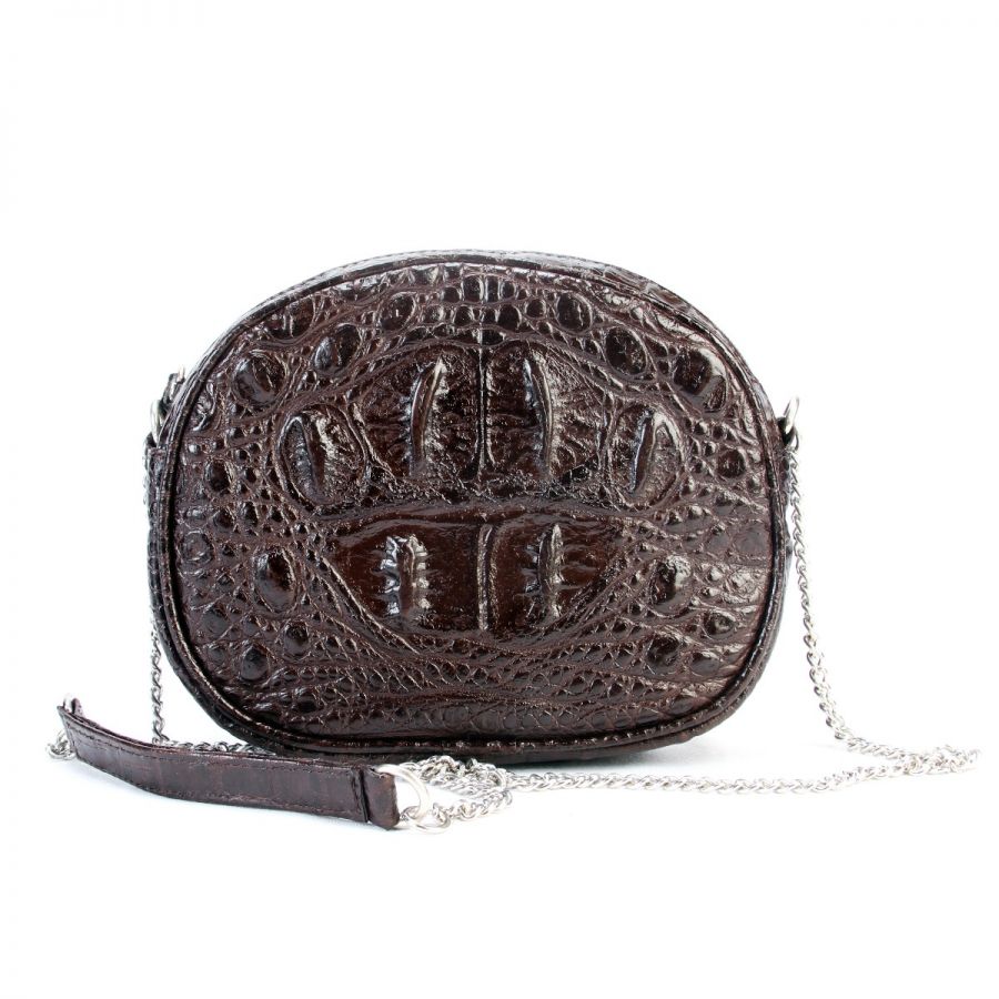 light brown crocodile handbag